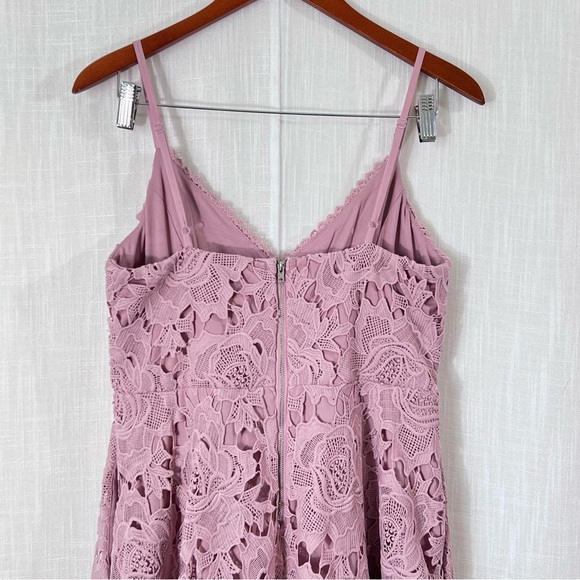 Lulu’s NWT Nora Lee Dusty Rose Sleeveless Lace Midi Dress Size L - Picture 12 of 16